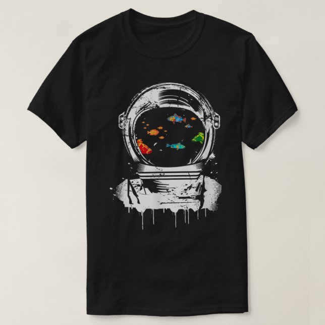 Camiseta Astronaut Helmet Ocean Surreal Design (Frente do Design)