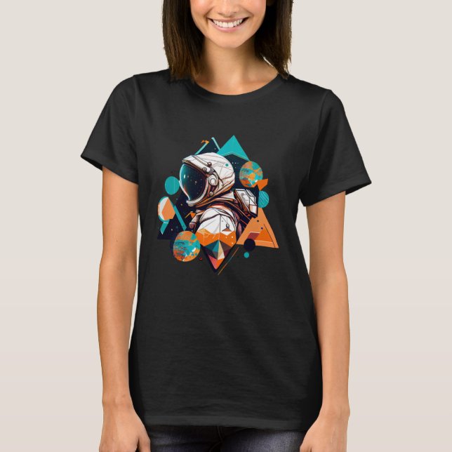 Camiseta Astronaut in Space Aesthetic Wave Planet Eclipse   (Frente)