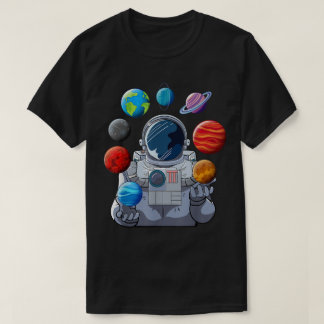 Camiseta Astronaut Juggling Planets Art