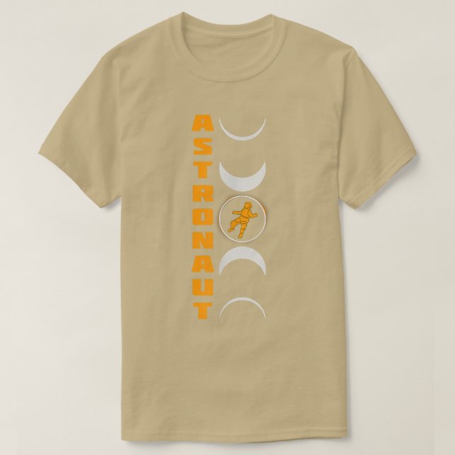 Camiseta Astronaut Moon Phases T-Shirt (Frente do Design)