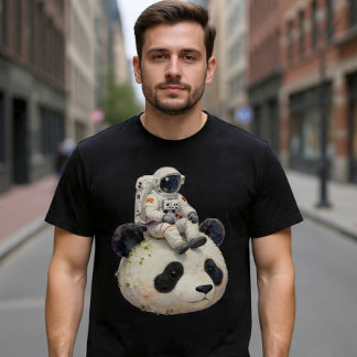 Camiseta Astronaut on a Space Panda Surreal Weird and Fun