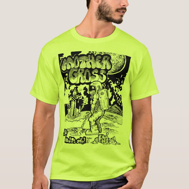 Camiseta Astronaut on Moon Funny Retro 70's Illustration (Frente)