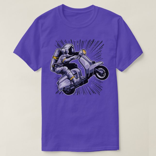 Camiseta Astronaut On Moped Driving Driver Space Universe  (Frente do Design)