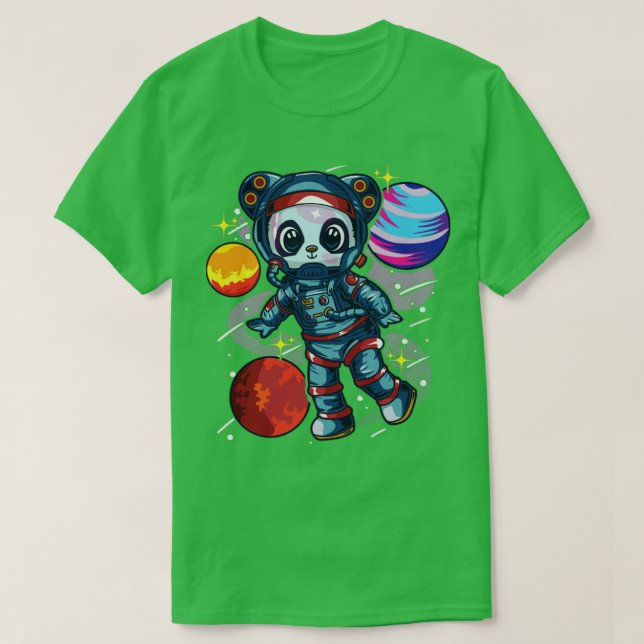 Camiseta Astronaut Panda Bear In Space (Frente do Design)