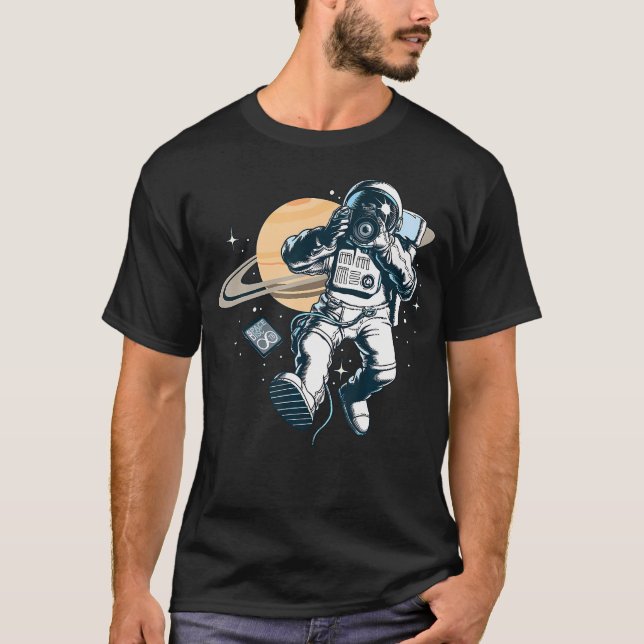 Camiseta Astronaut Photography Space Spaceman Camera Photog (Frente)