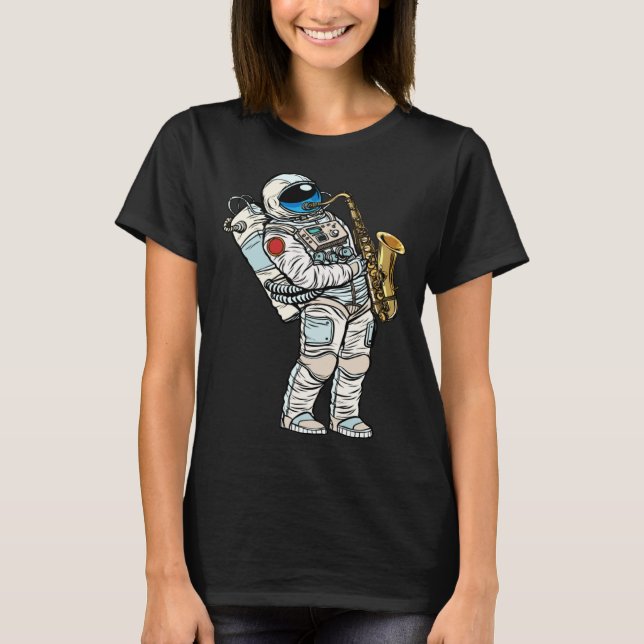 Camiseta Astronaut plays saxophone in space (Frente)