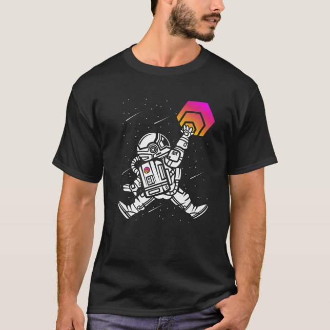 Camiseta Astronaut Salta Moeda HEX Para A Lua Crypto Token  (Frente)