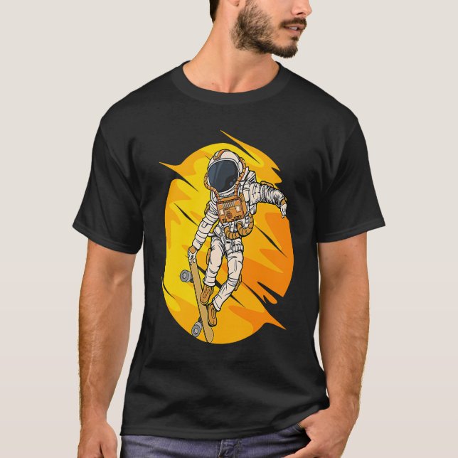 Camiseta Astronaut Skateboard Skating Space Cosmos Astronau (Frente)