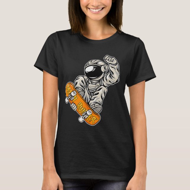 Camiseta Astronaut Skateboarder, Skateboarding Lover, Astro (Frente)