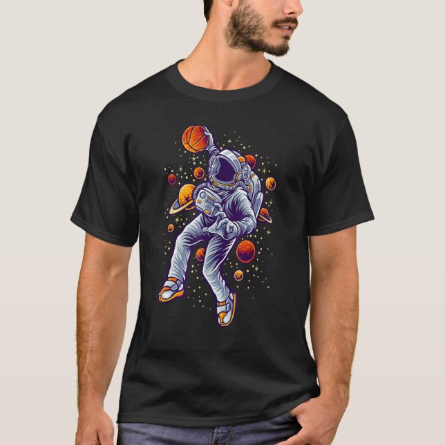 Camiseta Astronaut Slam Dunk  Basketball Space (Frente)