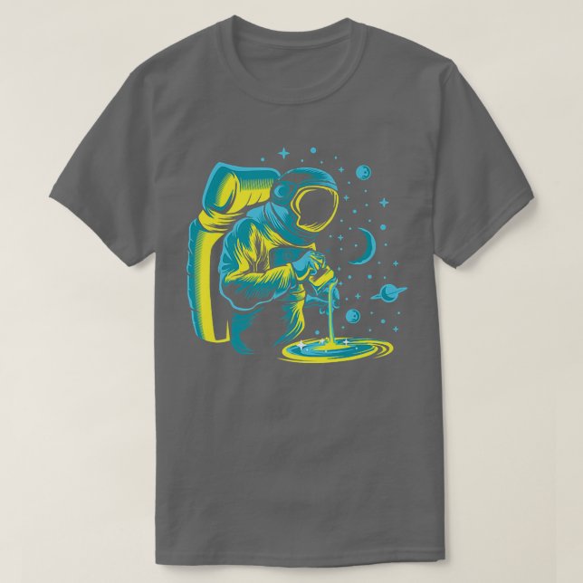 Camiseta Astronaut  Space Milky Way Moon  Sun World  (Frente do Design)