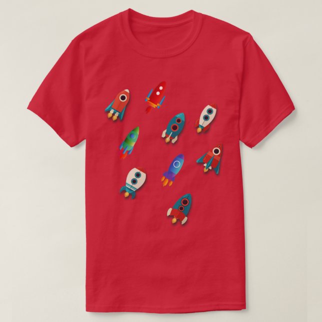 Camiseta Astronaut Spaceship Rocket (Frente do Design)