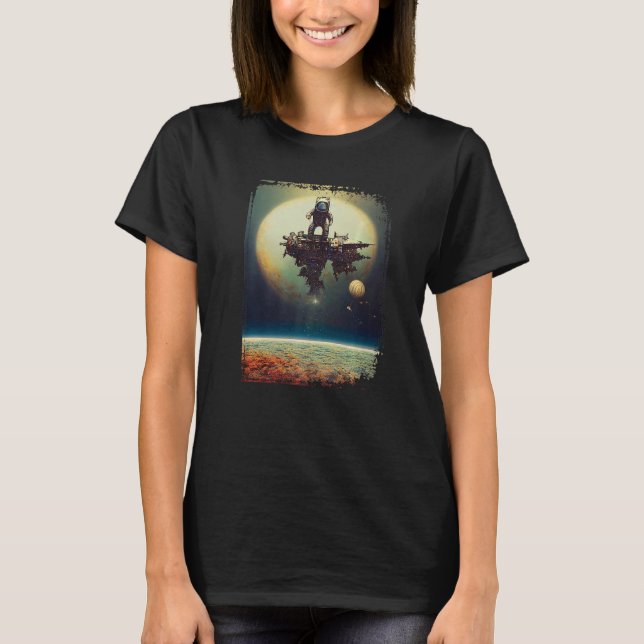 Camiseta Astronaut Stranded On A Destroyed Space Station So (Frente)