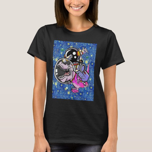 Camiseta Astronaut Trex Space Dabbing Paint (Frente)
