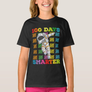 Camiseta Astronauta 100 Dias Mais Esperto 100º Dia de Escol