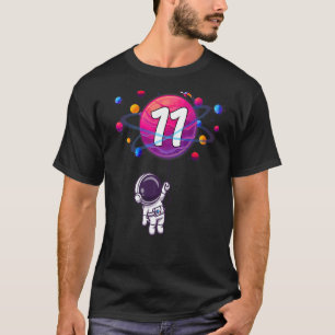 Camiseta Astronauta 11 Astronauta De Aniversário De 11 Anos