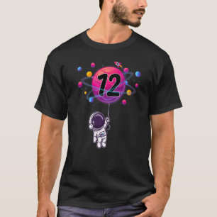 Camiseta Astronauta 12 de Aniversário de 12 Anos