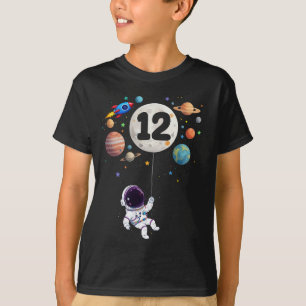 Camiseta Astronauta 12 de aniversário de 12 anos Astronauta