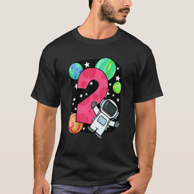 Camiseta Astronauta 2 Anos Astronauta Rocket Space (Frente)