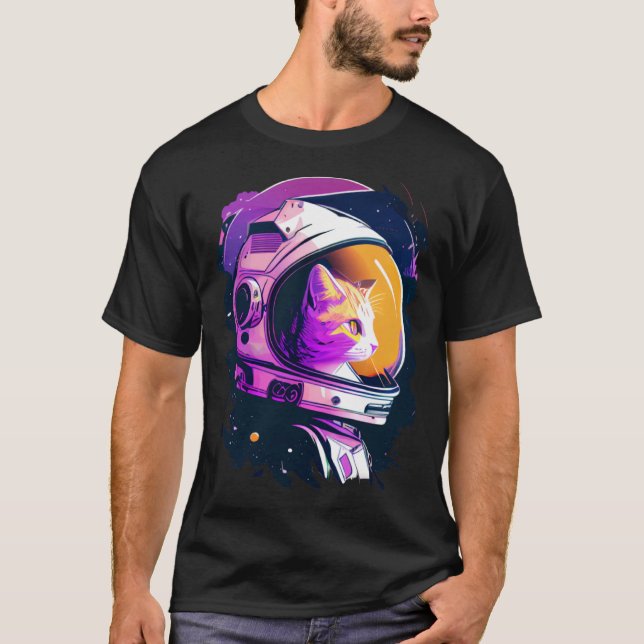 Camiseta Astronauta 4 do Astronauta do Espaço Aestético Vap (Frente)