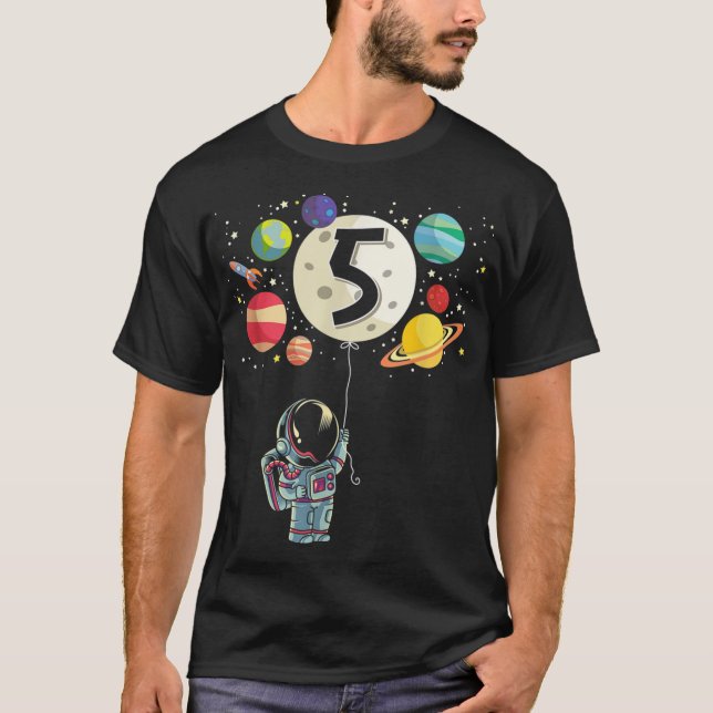 Camiseta Astronauta 5 de Astronauta de 5 Anos Astronauta (Frente)
