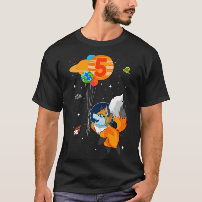 Camiseta Astronauta 5 de Astronauta de Astronauta Fox (Frente)