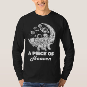 Camiseta Astronauta Alien Comendo Pizza Na Lua Amante de Pi