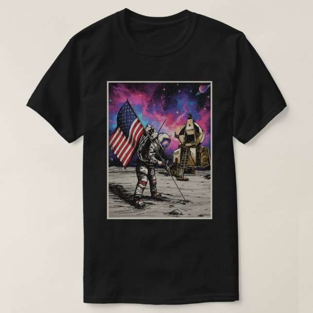 Camiseta Astronauta Americano (Frente do Design)