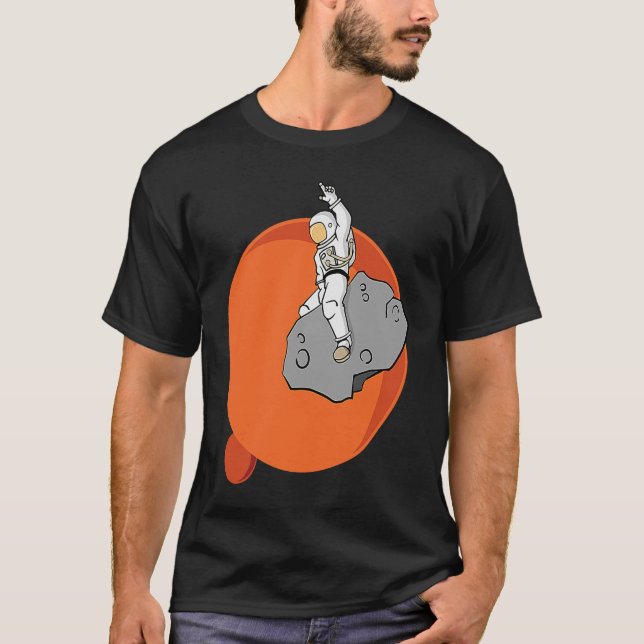 Camiseta Astronauta Andando Asteroide (Frente)