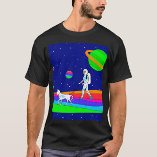 Camiseta Astronauta Andando Cachorro
