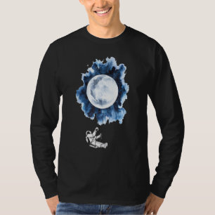 Camiseta Astronauta Andando Um Balançando Ligado Ao Artigo