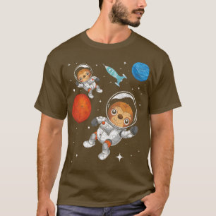 Camiseta Astronauta Animal do Zoológico Viagem do Planeta S