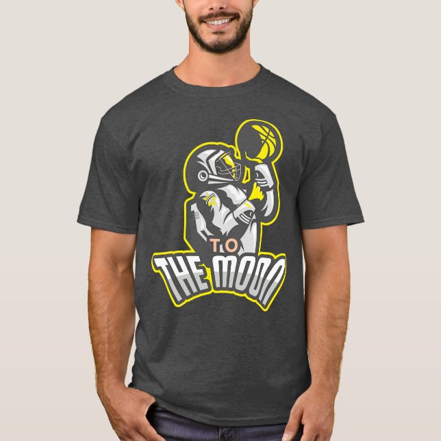Camiseta Astronauta ao basquete da lua (Frente)