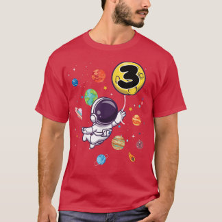 Camiseta Astronauta Astronauta de 3 Anos Oferece Astronauta