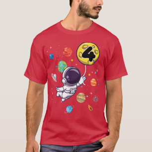 Camiseta Astronauta Astronauta de 4 anos presente