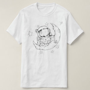 Camiseta Astronauta Astronomia Espacial da Lua Fantasia Uni