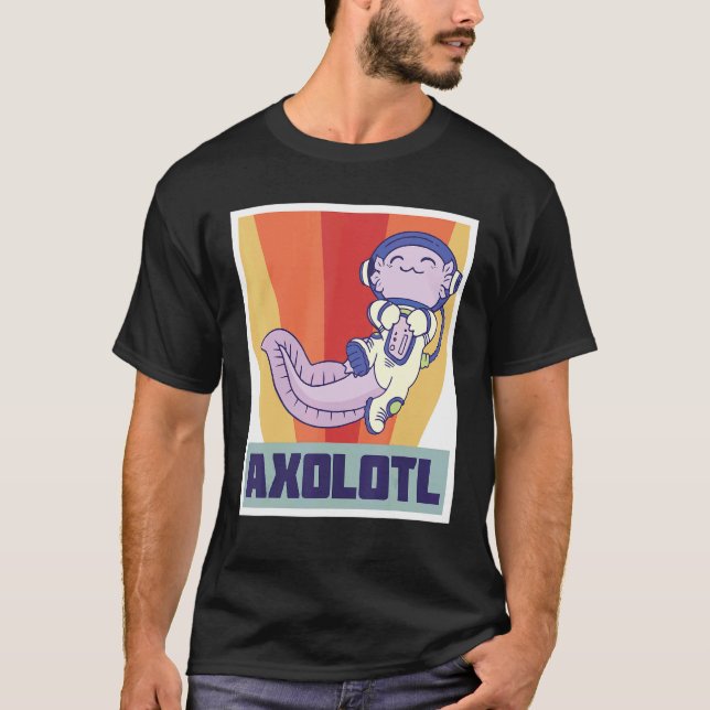 Camiseta Astronauta Axolotl Funny Space Galaxy Sun System S (Frente)
