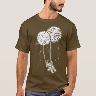 Camiseta Astronauta balançando planetas crianças astronauta
