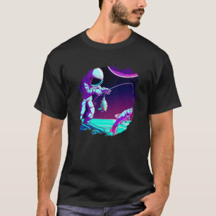 Camiseta Astronauta Barcos de Pesca Espacial Oceano lago Pe