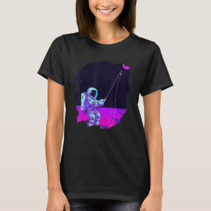 Camiseta Astronauta Barcos de Pesca Espacial Oceano lago Pe
