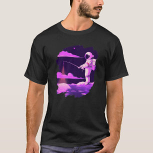 Camiseta Astronauta Barcos de Pesca Espacial Oceano lago Pe