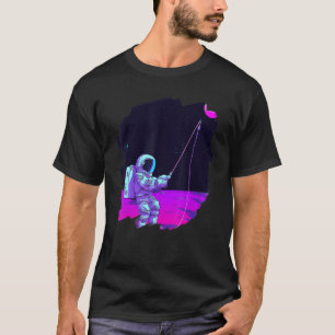 Camiseta Astronauta Barcos de Pesca Espacial Oceano lago Pe