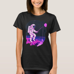 Camiseta Astronauta Barcos de Pesca Espacial Oceano lago Pe