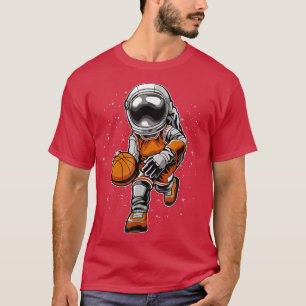 Camiseta Astronauta Basquete Funny Basball Homens Que Ganha