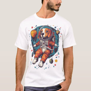 Camiseta Astronauta Beagle � Cão Explorador Espacial