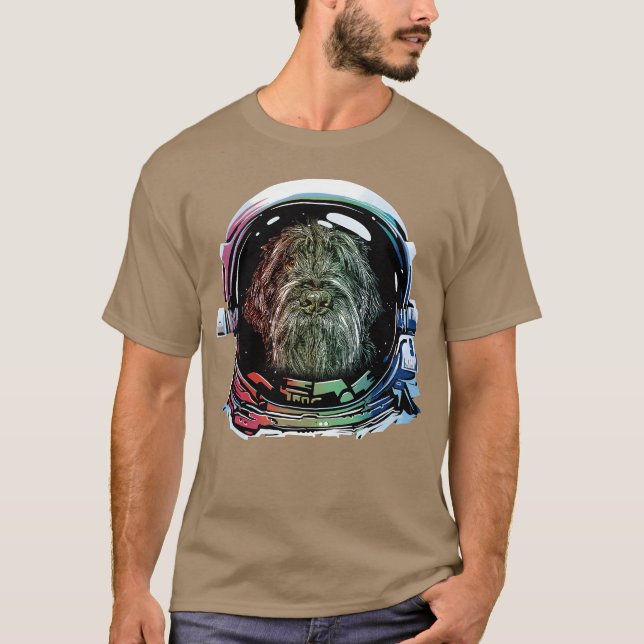 Camiseta Astronauta Canino Griffon Astronauta Cachorro Apon (Frente)