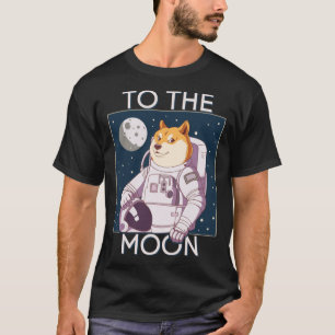 Camiseta Astronauta Canino para o Bloqueio da Lua HODL