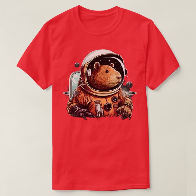 Camiseta Astronauta Capybara 2 (Frente do Design)