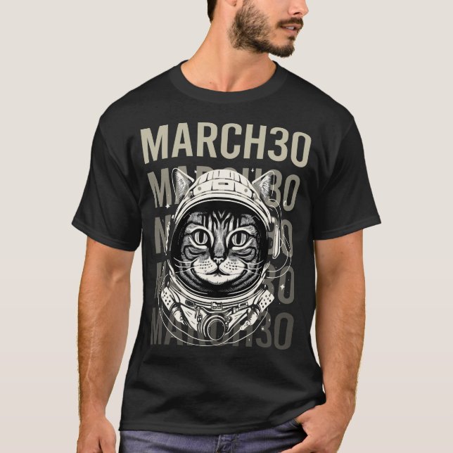 Camiseta Astronauta Cat - 30 de 30 de março (Frente)