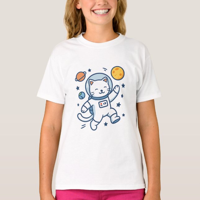 Camiseta Astronauta Cat Adventure (Frente)